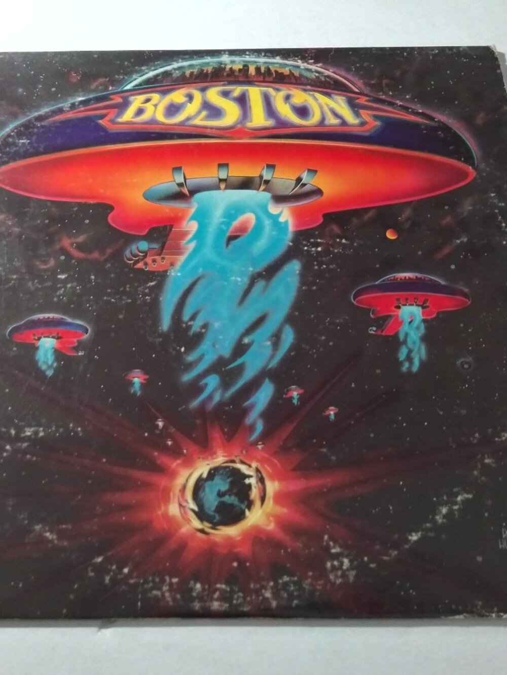 Boston – Self Titled VG Reissue Orange Label Epic JE-34188 Record 1977 FEELING